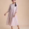 BunaStudio Midi Dresses Backwoods Stripe Dress 2 BunaStudio Midi Dresses Backwoods Stripe Dress