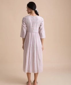 BunaStudio Midi Dresses Backwoods Stripe Dress 11 BunaStudio Midi Dresses Backwoods Stripe Dress