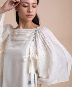 BunaStudio Mini Dresses Ivory Bow Dress