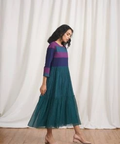 BunaStudio Peacock Hymn Tier Dress