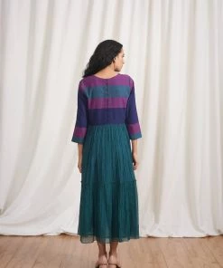 BunaStudio Peacock Hymn Tier Dress