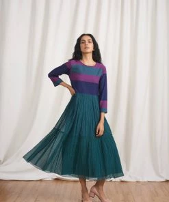 BunaStudio Peacock Hymn Tier Dress