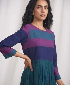 BunaStudio Peacock Hymn Tier Dress