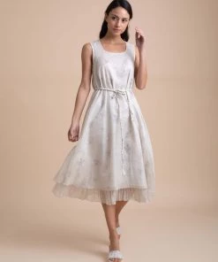 BunaStudio Midi Dresses Pressed Flowers Dress