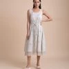 BunaStudio Midi Dresses Pressed Flowers Dress 1 BunaStudio Midi Dresses Pressed Flowers Dress