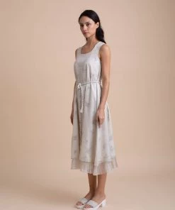 BunaStudio Midi Dresses Pressed Flowers Dress