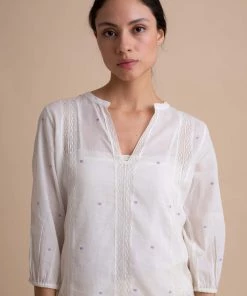 BunaStudio Spring Lattice Top Tops & Blouses