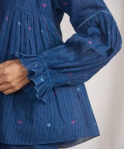 BunaStudio Swinging Hearts Blouse Tops & Blouses