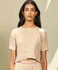 BunaStudio Tops & Blouses Toast Linen Blouse