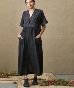 BunaStudio Maxi Dresses Sabi Charcoal Dress