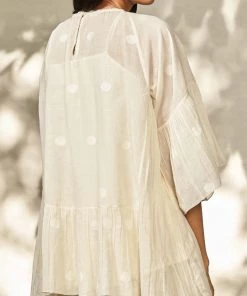 BunaStudio Tops & Blouses Dot Flutter Top