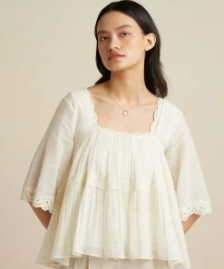 BunaStudio Tops & Blouses Swirling High Low Blouse