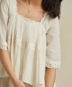 BunaStudio Tops & Blouses Swirling High Low Blouse